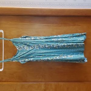 Beautiful green floral skater dress, old navy, size medium